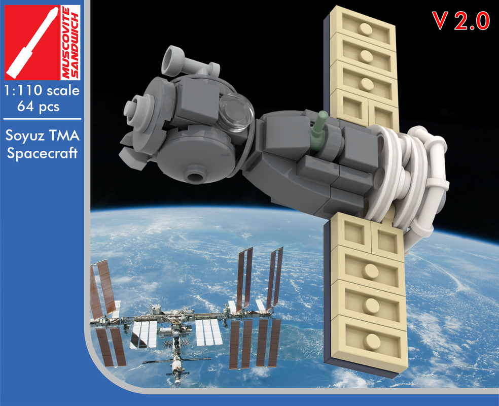 Lego Soyuz TMA spacecraft [Saturn V scale]