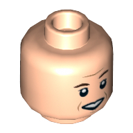 Lego Minifig Head Jerry Seinfeld, Smile with Teeth Print / Light Nougat