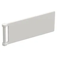 Flag 7 x 3 with Rod / White