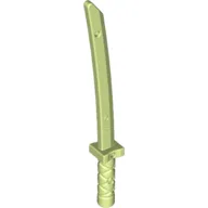 Weapon Sword / Katana / Shamshir with Capped Pommel [Square Guard] / Yellowish Green