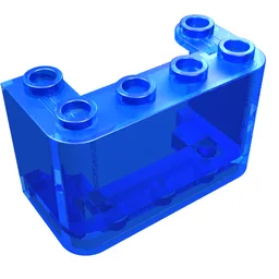 Windscreen 2 x 4 x 2 Vertical / Trans-Dark Blue
