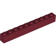 Brick 1 x 10 / Dark Red