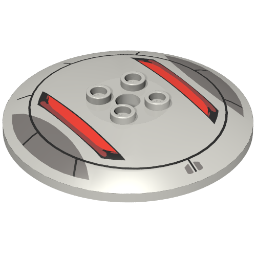 Lego Dish 6 x 6 Inverted (Radar) with Hollow Studs and Sith Infiltrator Print