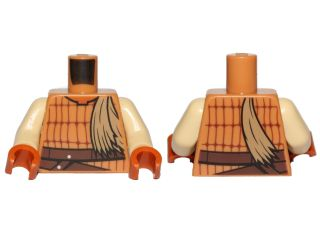 Lego Torso SW Skiff Guard Pattern / Tan Arms / Dark Orange Hands