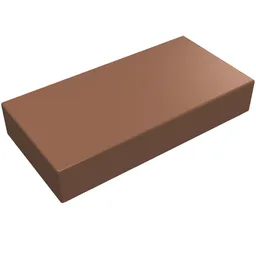 Tile 1 x 2 with Groove / Light Brown