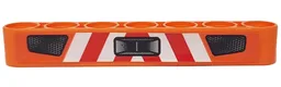 Technic, Liftarm Thick 1 x 7 with Headlights and Red and White Danger Stripes Pattern (Sticker) - Set 42060