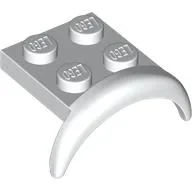 Wheel Arch, Mudguard 2 x 3 x 1 1/3 with 2 x 2 Plate / White