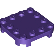 Lego Plate Round Corners 4 x 4 x 2/3 Circle with Reduced Knobs / Dark Purple