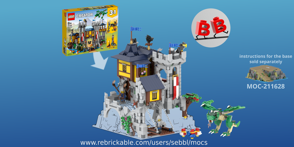 Lego 31120: Black Falcon's Aerie - 100% Parts Used! (Requires MOC-211628)