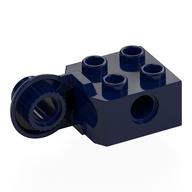 Lego Technic Brick Special 2 x 2 with Pin Hole, Rotation Joint Ball Half [Vertical Side] / Dark Blue