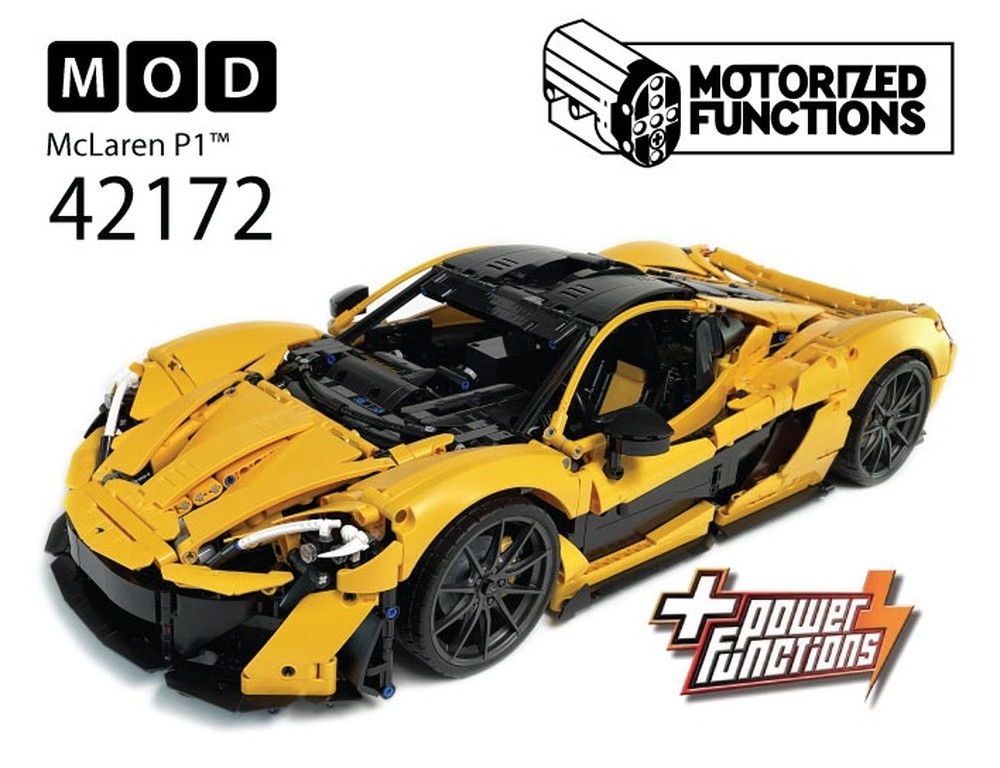 Lego 42172 McLaren P1 RC MOD for Power Function Motors