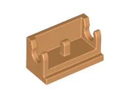 Hinge Brick 1 x 2 Base / Medium Nougat