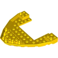 Boat Hull Section, Brick 10 x 12 x 1 with 4 x 6 Cutout / Yellow