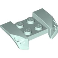 Lego Mudguard 2 x 4 with Molded Headlights / Light Aqua