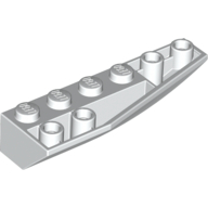 Lego Brick Wedged, Curved Inverted 6 x 2 Right / White