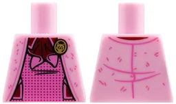 Torso Harry Potter Jacket over Dark Pink Vest with Gold Cat Brooch Pattern / Bright Pink