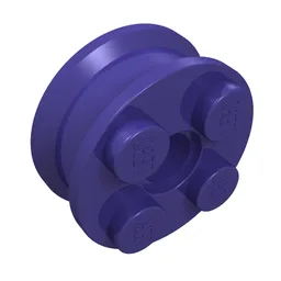 Wheel Freestyle with 2 x 2 Studs and Pin Hole / Dark Purple