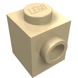 Brick Special 1 x 1 with Stud on 1 Side / Tan