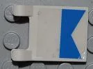 Flag 2 x 2 Square with Flat Edge with Diver Blue Pattern on Both Sides (Stickers) - Set 4644