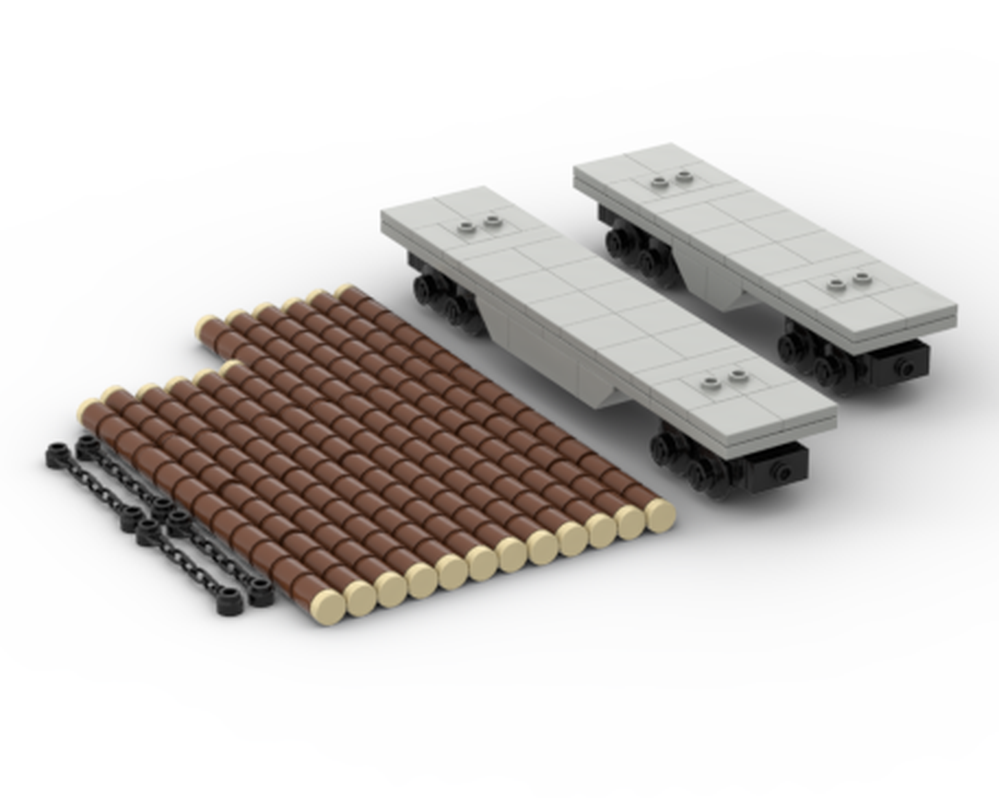 Lego TF2 Lumberyard flatbeds (4 Studs wide)