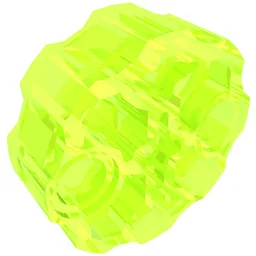 Large Figure Weapon, Barrel with 2 Pin Holes and 3 Axle Holes / Trans-Neon Green