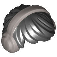 Lego Hair Short Tousled with Headphones Silver Print / Black