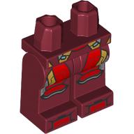 Lego Hips and Dark Red Legs with Iron Man Mark 46 Suit print / Dark Red