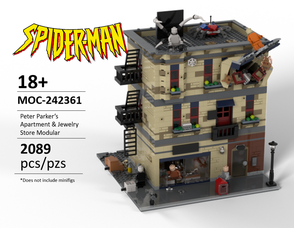 Lego Peter Parker's Apartment & Jewelry Store Modular