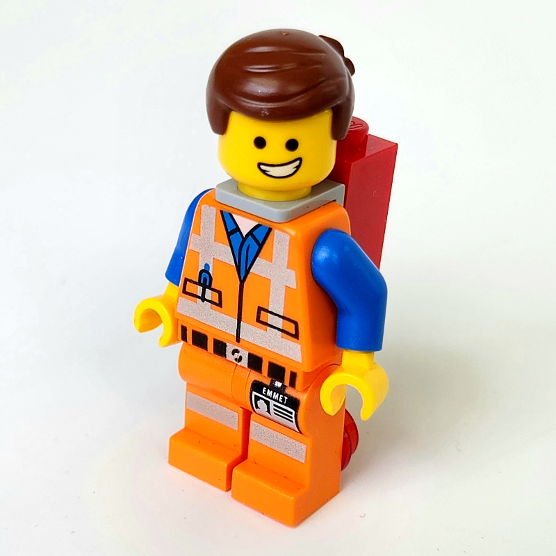 Lego Emmet, Piece of Resistance, Happy / Scared, Red Plate