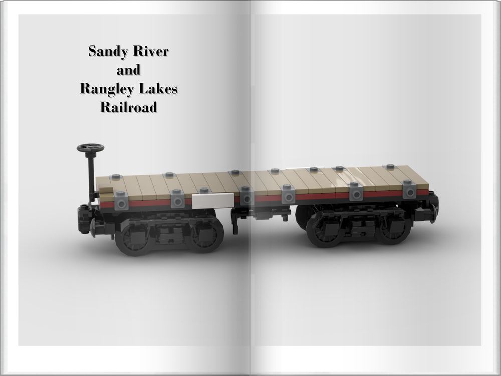 Lego Sandy River and Rangley Lakes Flat Car (Empty)