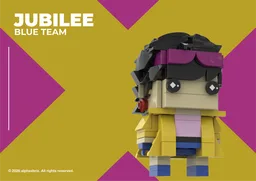 Jubilee (Jubilation Lee) - X-Men Blue Team (BrickHeadz‑Style)