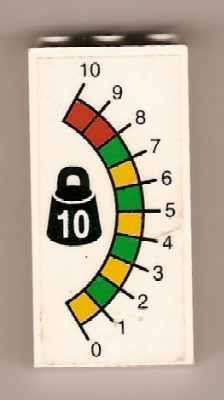 Lego Brick 1 x 3 x 5 with Numbered Scale Pattern (Sticker) - Set 4565