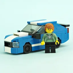 Blue Ford Mustang