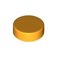 Tile Round 1 x 1 / Bright Light Orange