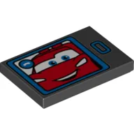 Tile 2 x 3 with Tablet McQueen Print / Black