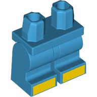 Lego Hips and Dark Azure Medium Legs with Yellow Toes print