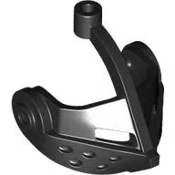 Headwear Accessory Visor Grille with Top Pin Hole (Castle) / Black