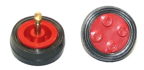 Lego Wheel with 4 Studs and Metal Axle Cam for Motor with Black Tire Smooth - Small Solid (7039b / 132old)