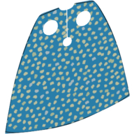 Lego Neckwear Cape, Standard with Silver Glitter Print [Traditional Starched Fabric] / Dark Azure