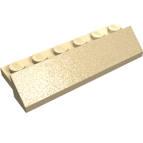 Lego Brick Sloped 45° 2 x 6 x 2/3 / Tan