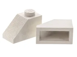 Brick Sloped 45° 2 x 1 without Bottom Pin / White
