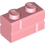 Brick Special 1 x 2 with Masonry Brick Profile / Warm Pink