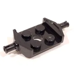 Plate Special 2 x 2 with Wheels Holder Wide [Reinforced Underside Type 2] / Black