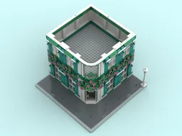 Turquoise Separator Corner Facade