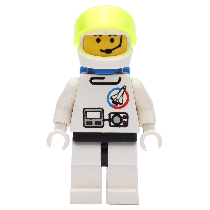 Lego Launch Command - Astronaut, Helmet, Trans-Neon Green Visor, Blue Airtanks