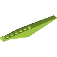 Lego Hinge Plate 1 x 12 Locking with Angled Side Extensions and Tapered Ends, 7 Teeth / Lime