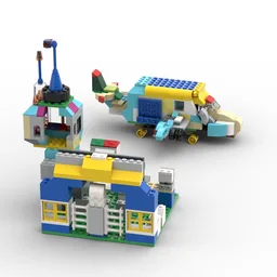 10698 Airport and airplane for Minifigs
