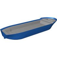 Lego Boat 74 x 18 x 7 with Light Bluish Gray Deck [Complete Assembly] / Blue