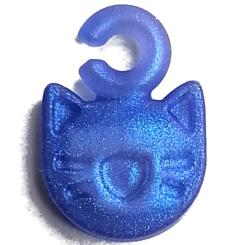 Lego Pendant Cat / Opal Trans-Purple