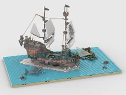 Pirates Diorama - Display for set 31109 - Pirate Ship